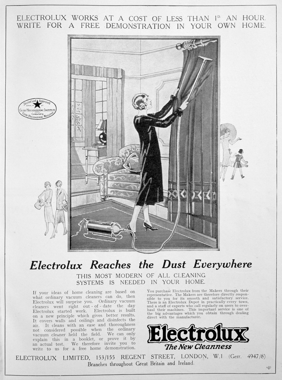 Electroluxin pölynimuriilmoitus, 1924 tekijältä Unbekannt