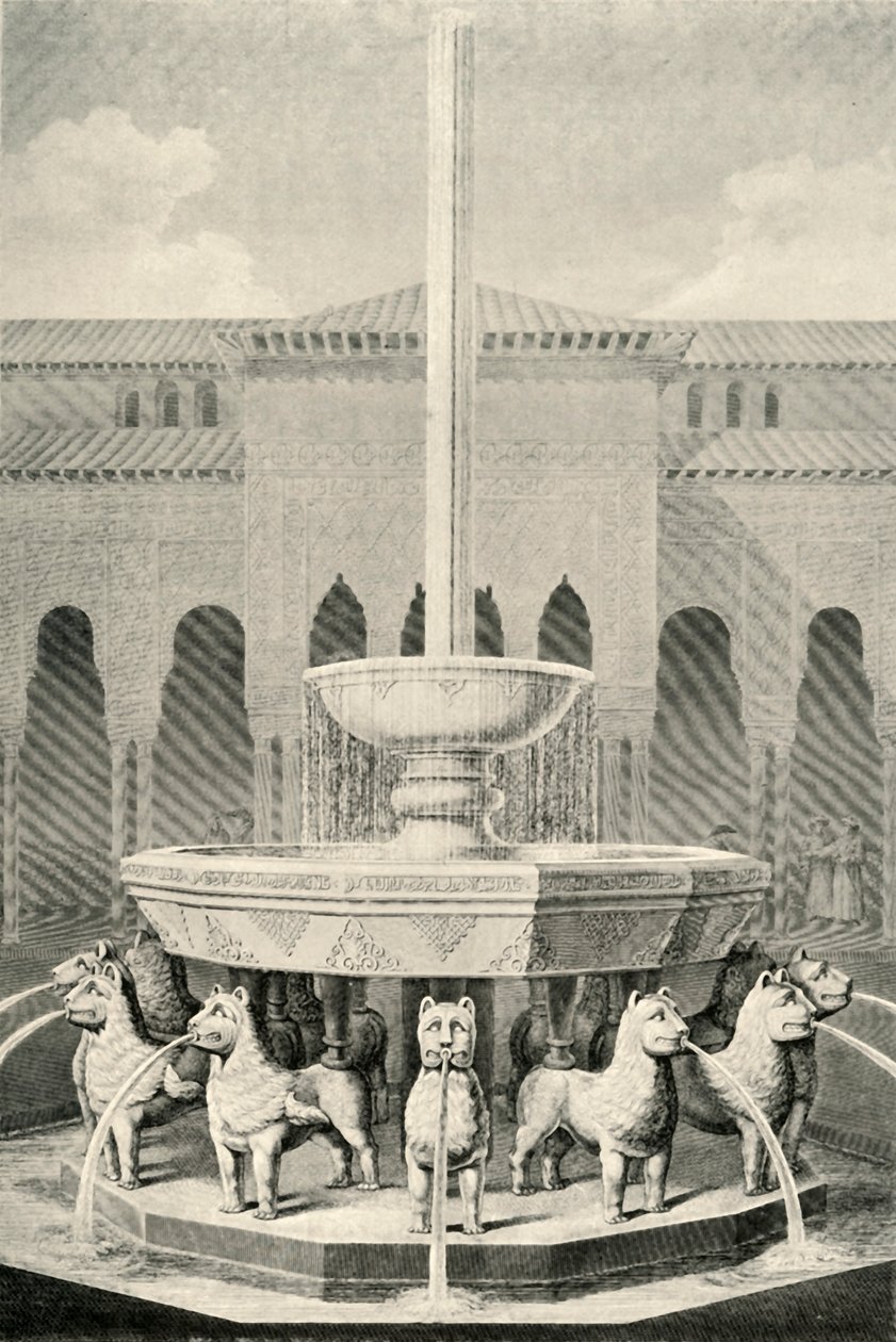 Leijonien suihkulähteen kohotus, 1800-luku, 1907. tekijältä Unbekannt