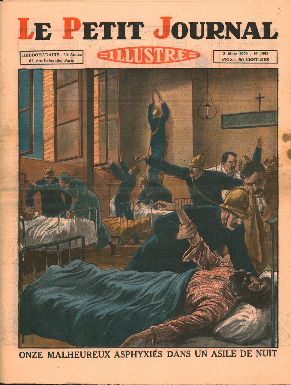 Yksitoista onnetonta tukehtui yökodissa, 1929. tekijältä Unbekannt
