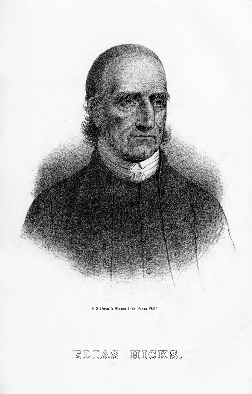Elias Hicks, yhdysvaltalainen saarnaaja, 1854 tekijältä Unbekannt