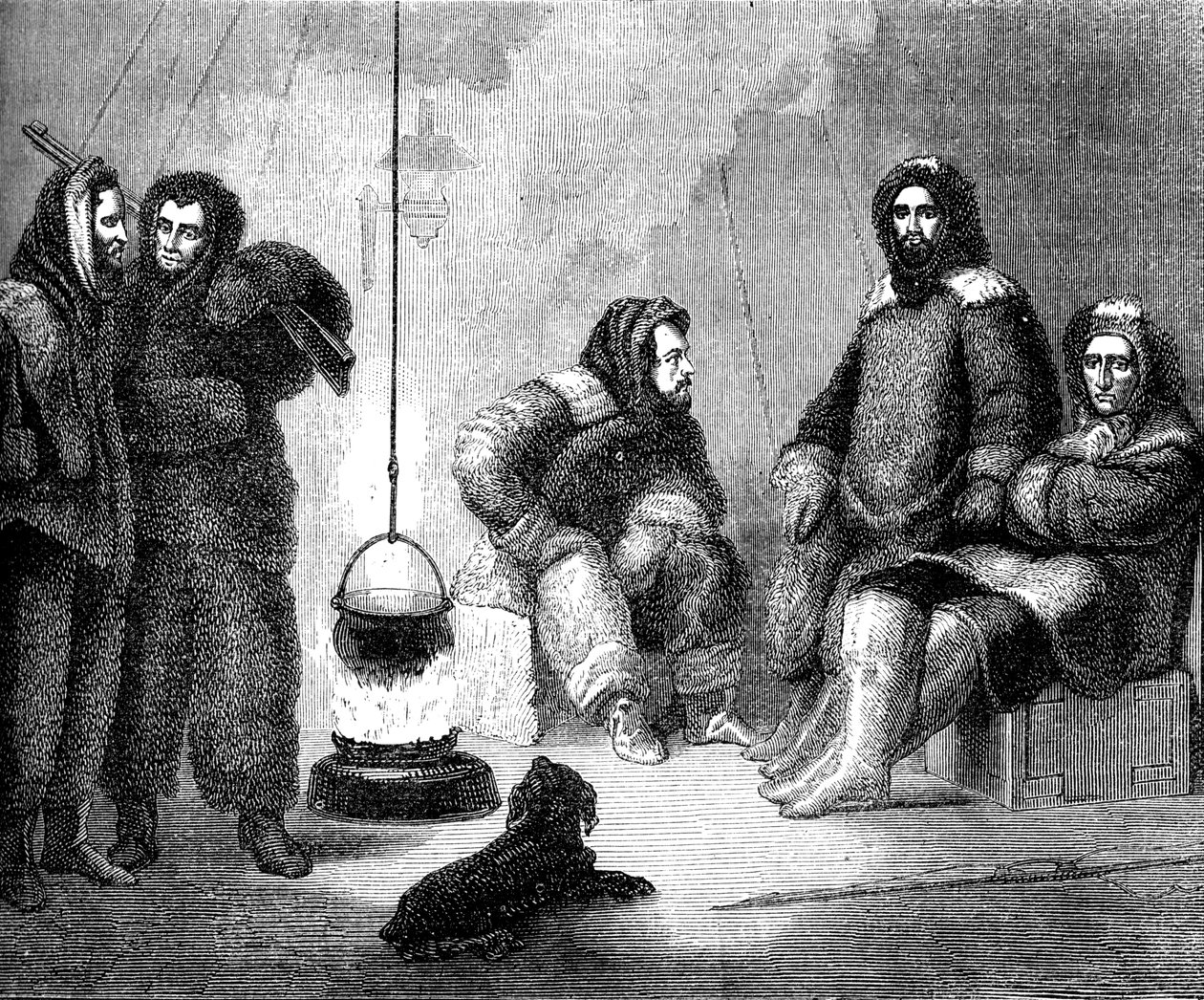 Elisha Kent Kane ja hänen toverinsa Grönlannissa, c1855 c1880 tekijältä Unbekannt