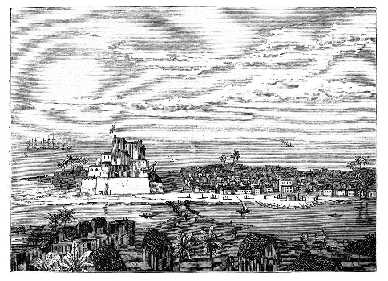 Elmina, Gold Coast, Länsi-Afrikka, 1890 tekijältä Unbekannt