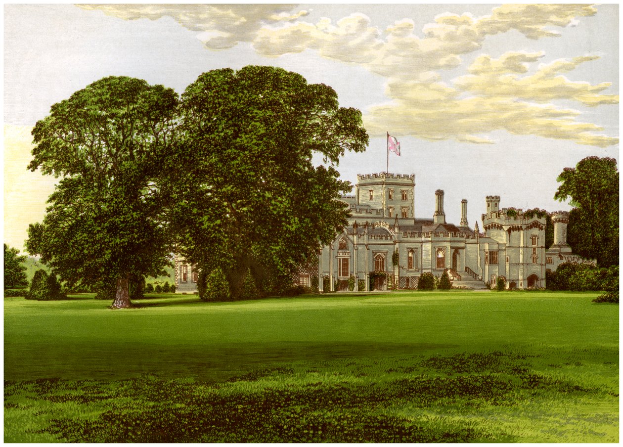 Elton Hall, Northamptonshire, Carysfortin jaarlin koti, vuodelta 1880 tekijältä Unbekannt