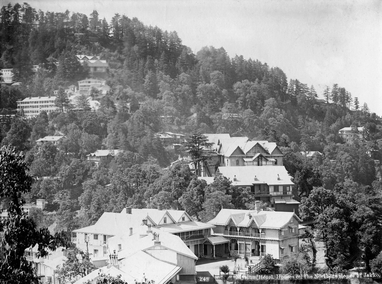 Elysium Hotel, taloja Jakon pohjoisilla rinteillä, Shimla, Intia, 1900-luvun alku tekijältä Unbekannt