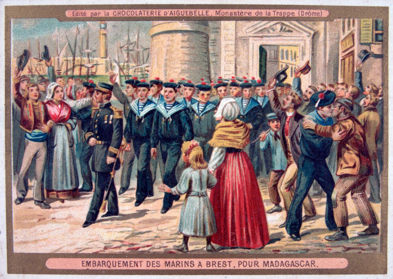 Merijalkaväen alukselle Brestissä Madagaskarille, 1883 tekijältä Unbekannt