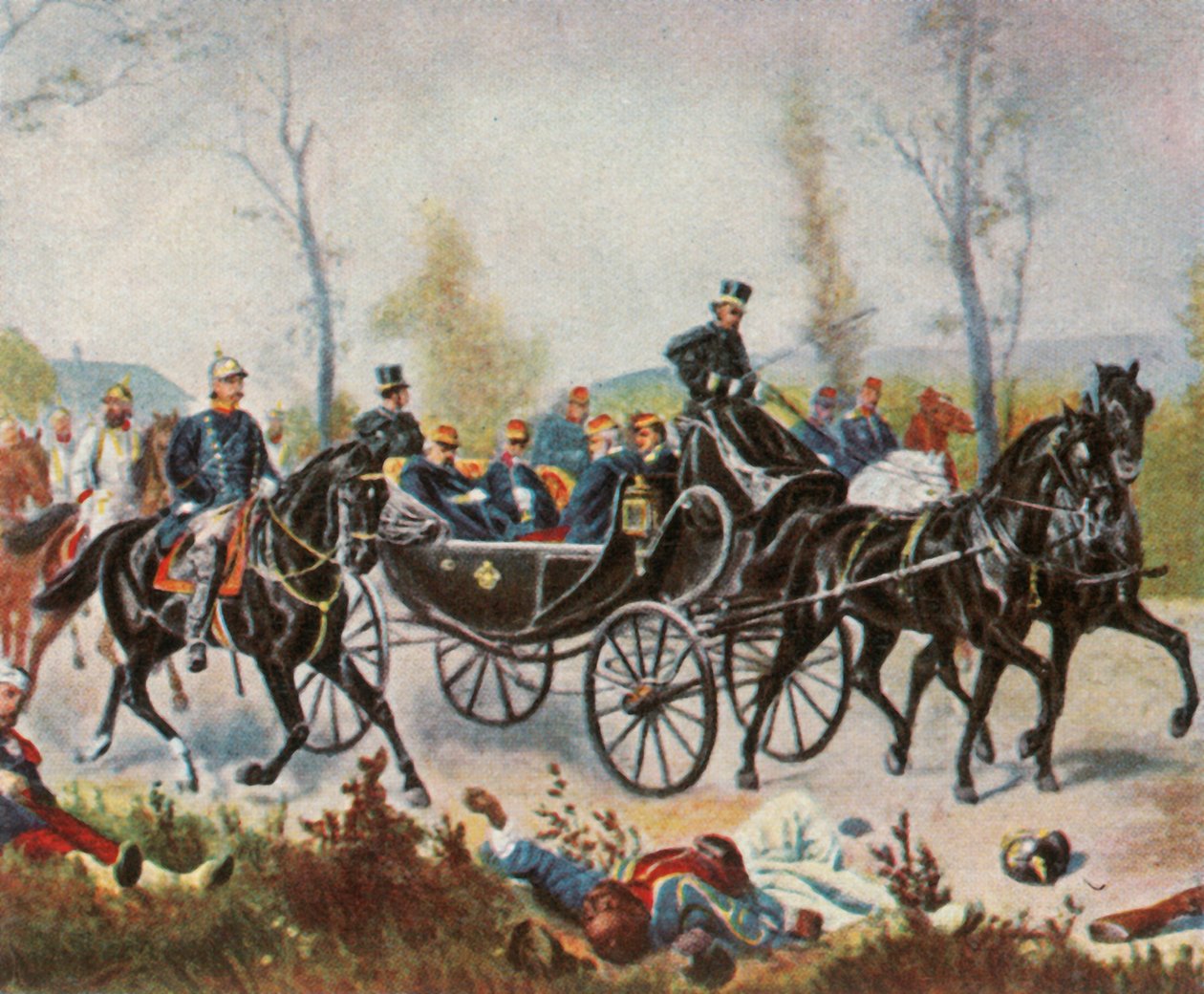 Bismarck vie keisari Napoleonin tapaamaan kuningasta 2. syyskuuta 1870 1936. tekijältä Unbekannt
