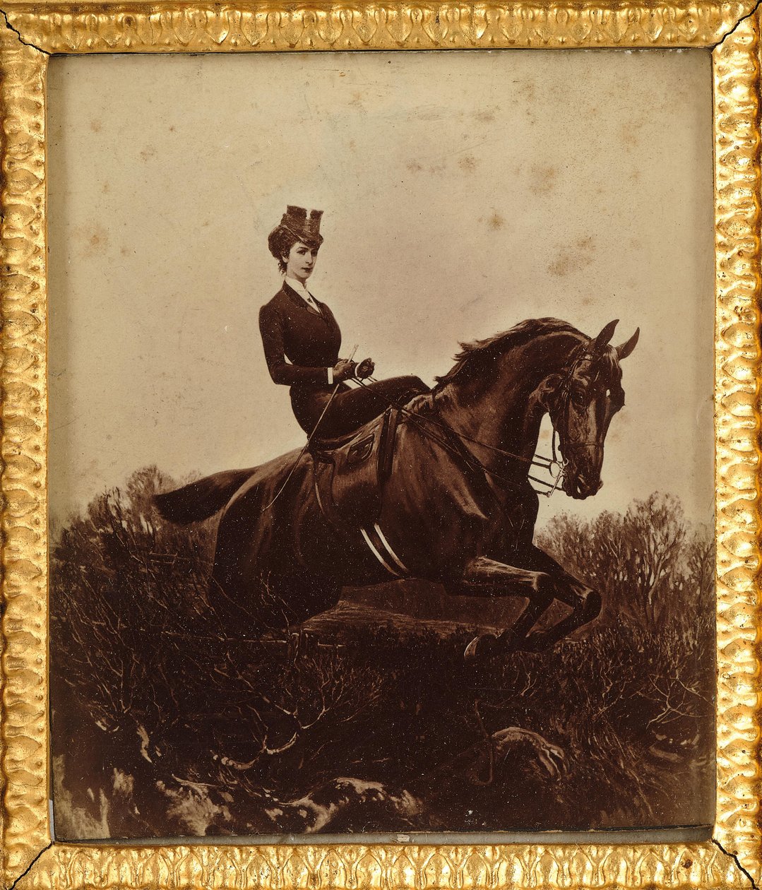Keisarinna Elisabeth hevosen selässä, n. 1890. tekijältä Unbekannt