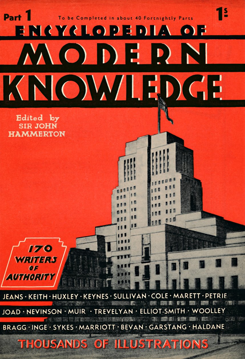 Encyclopedia of Modern Knowledge Osa 1 -ilmoitus, 1935 tekijältä Unbekannt