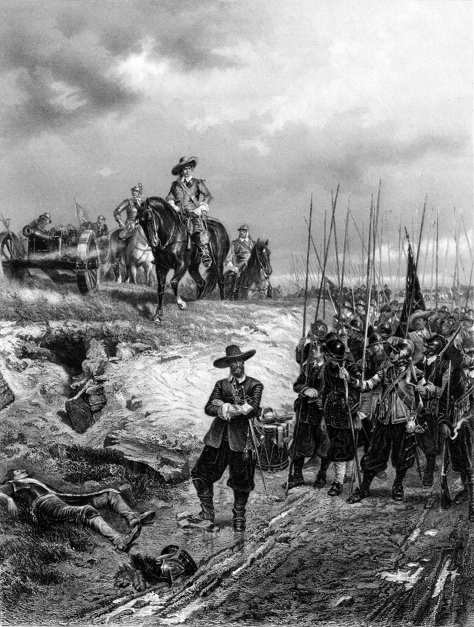 Englannin sisällissodat: Oliver Cromwell 1599-1658 Marston Moorin taistelussa, 2. heinäkuuta 1644 tekijältä Unbekannt