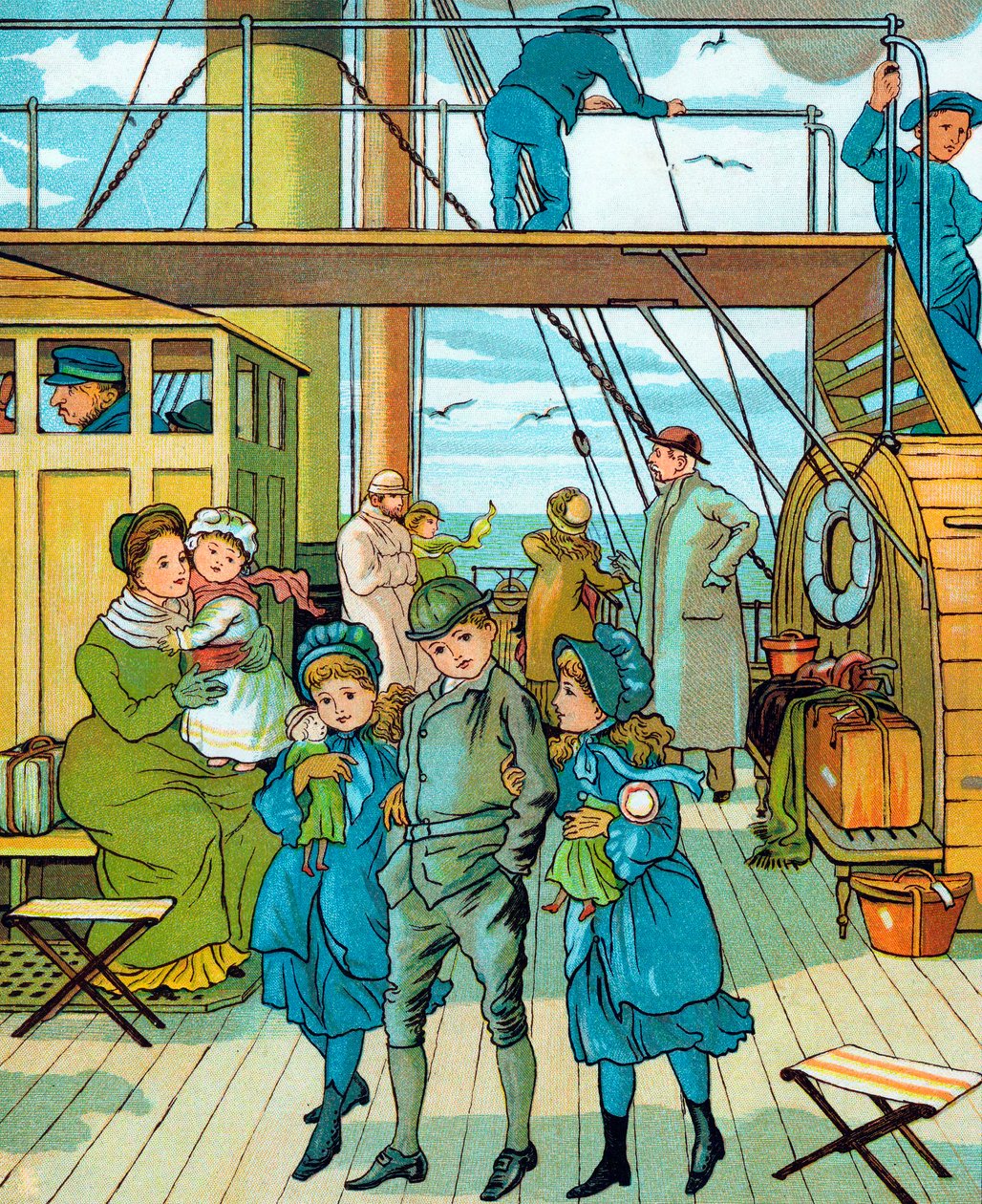 Englantilainen perhe matkustaa Ranskaan, 1886 tekijältä Unbekannt