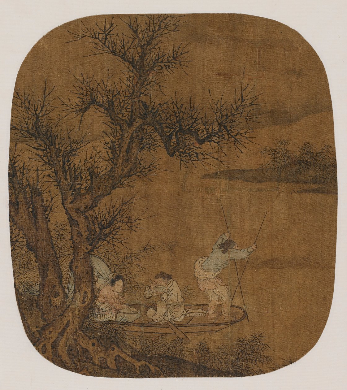Aterian nauttiminen veneessä, Ming-dynastia, 1500-1600-luku. tekijältä Unbekannt