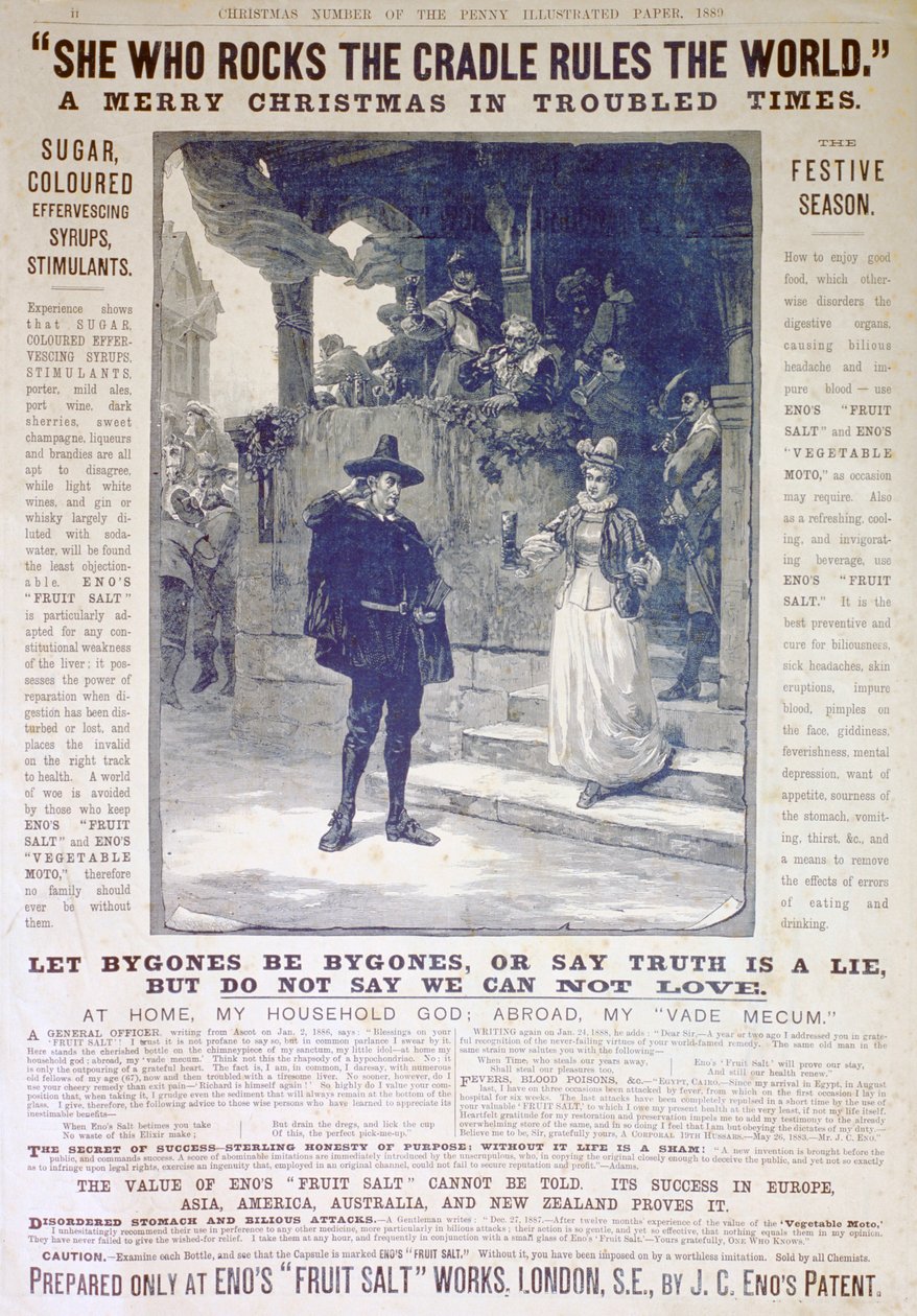 Enosin hedelmäsuolamainos, 1889 tekijältä Unbekannt