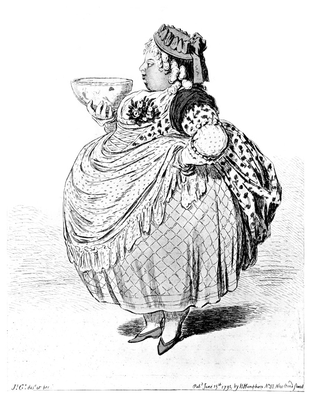 Astu Cowslipiin kermakulholla, 1795 tekijältä Unbekannt