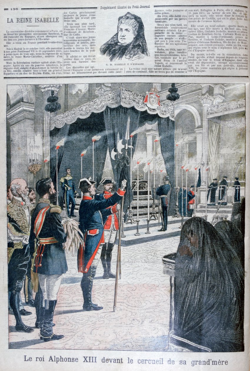 Espanjalaisen Isabella II:n hautaus, El Escorialin luostari, 1904 tekijältä Unbekannt