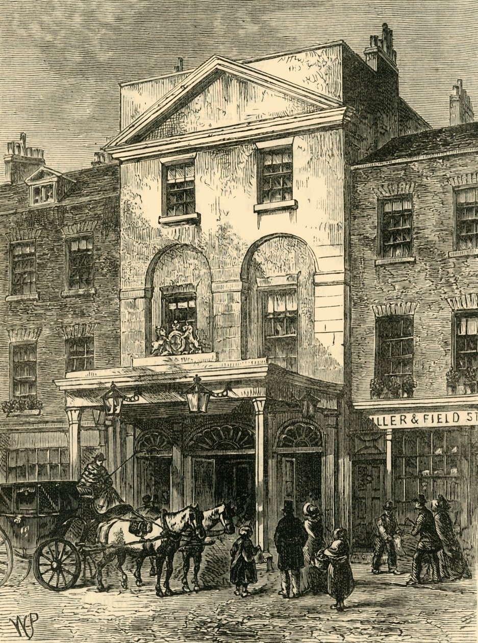 Sisäänkäynti Astleys-teatteriin vuonna 1820, n. 1878. tekijältä Unbekannt
