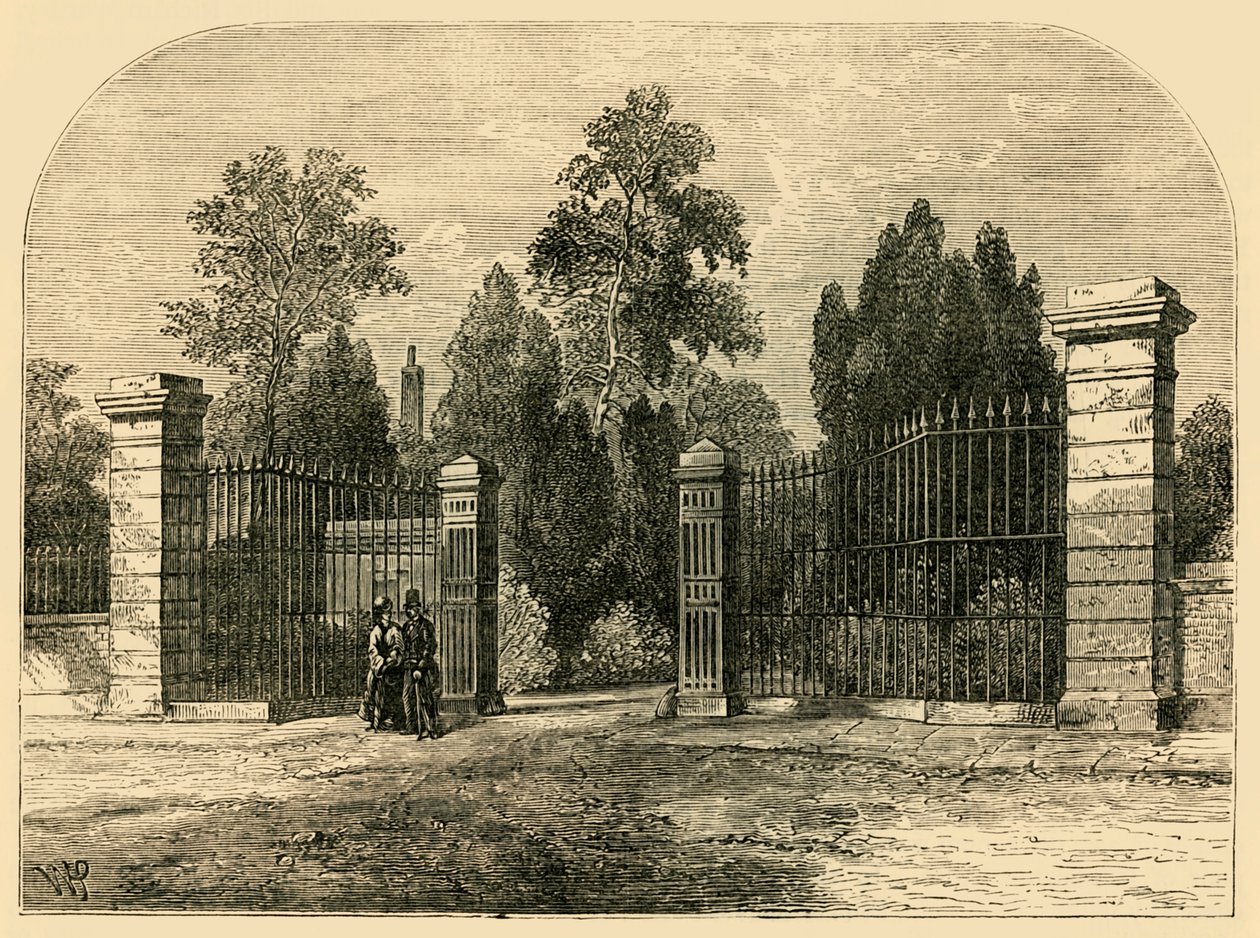 Sisäänkäynti Bromptonin hautausmaalle, c1876. tekijältä Unbekannt