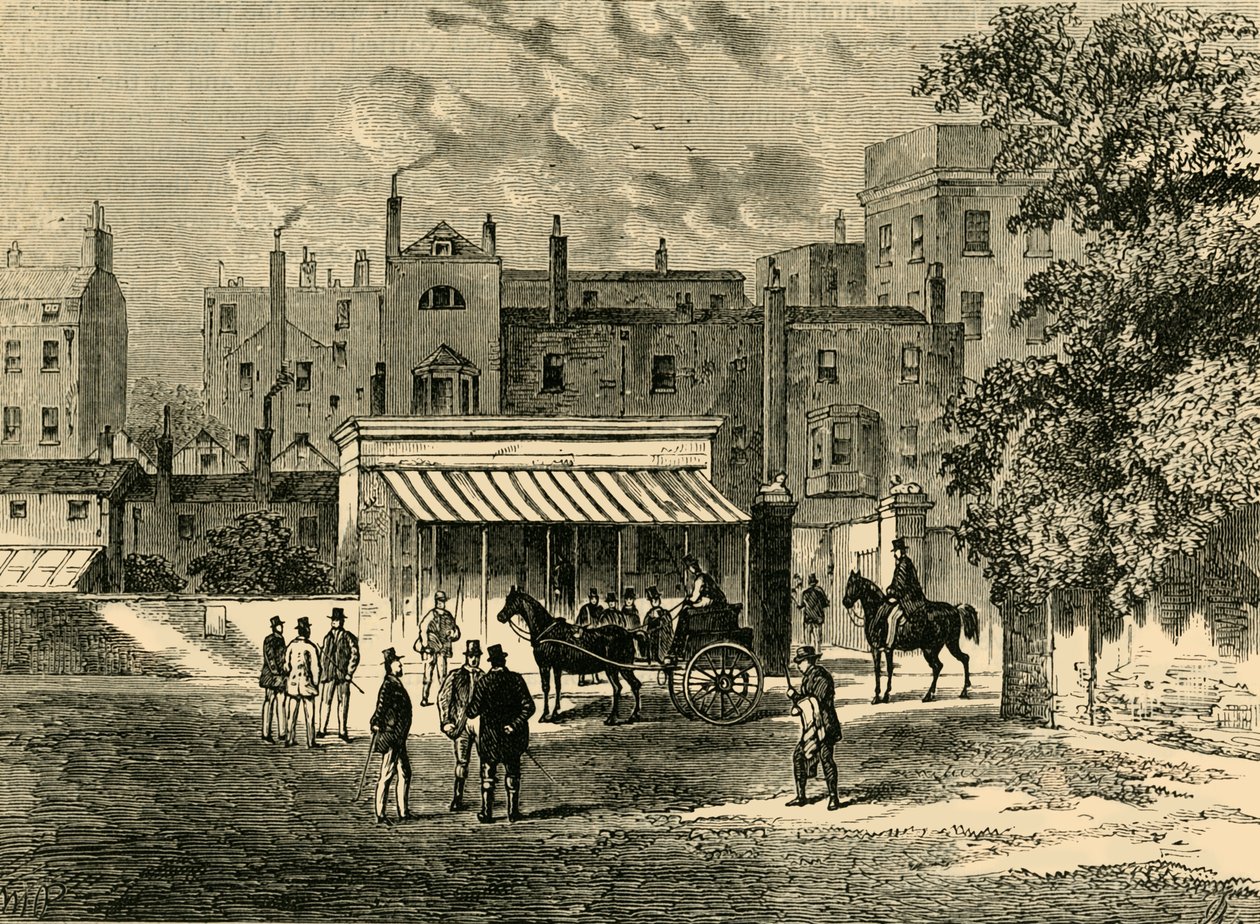 Sisäänkäynti Old Tattersallsiin, n. 1876. tekijältä Unbekannt