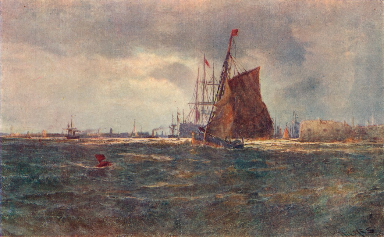 Portsmouthin sataman sisäänkäynti 1800-luvun lopulla 1906 tekijältä Unbekannt
