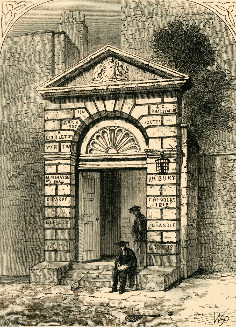 Sisäänpääsy Westminster Schooliin, 1881. tekijältä Unbekannt