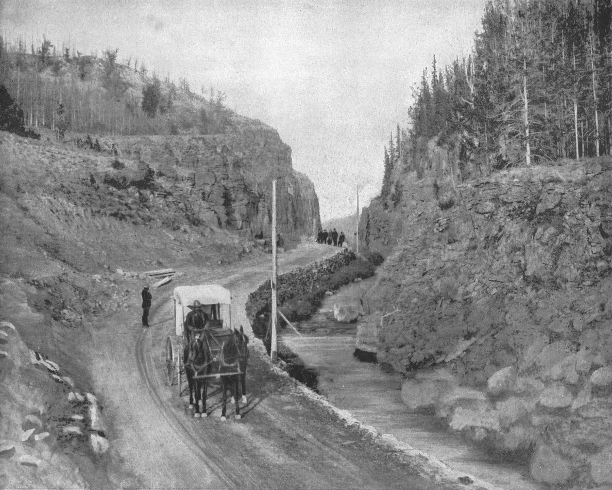 Sisäänkäynti Yellowstone Parkiin, USA, c1900. tekijältä Unbekannt