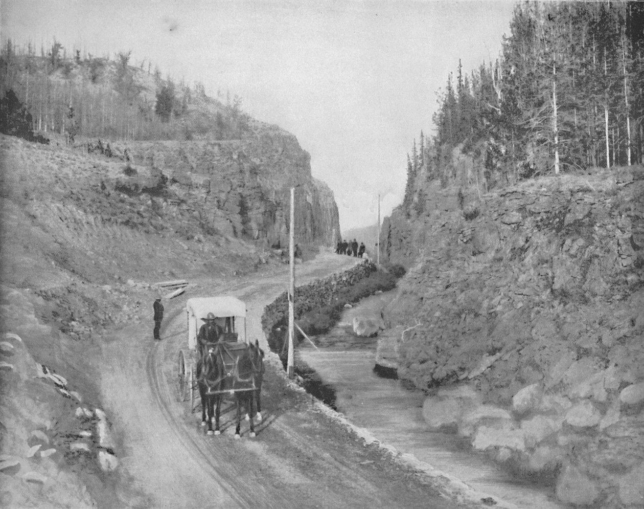 Sisäänkäynti Yellowstone Parkiin, vuonna 1897. tekijältä Unbekannt