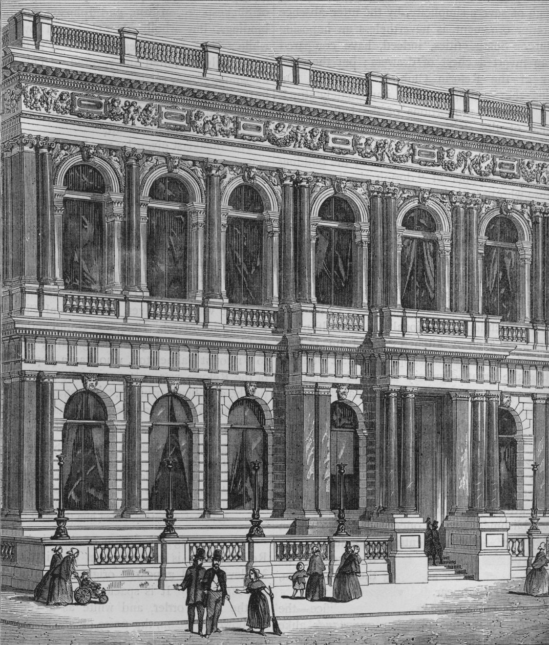 Sisäänpääsy Carlton Clubiin, Westminster, Lontoo, n. 1875 1878 tekijältä Unbekannt