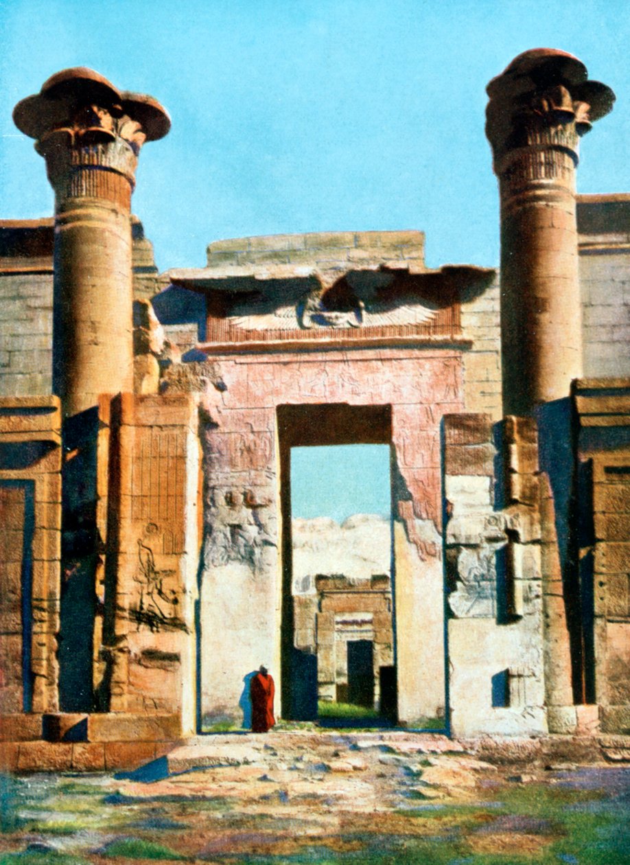Sisäänkäynti Medinet Habun temppeliin, Egypti, 1900-luku tekijältä Unbekannt