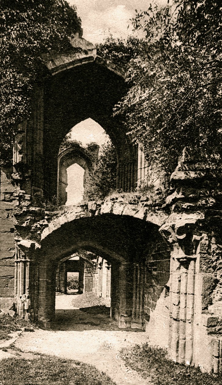 Sisäänkäynti juhlasaliin, Kenilworthin linna, Warwickshire, 1900-luvun alku tekijältä Unbekannt