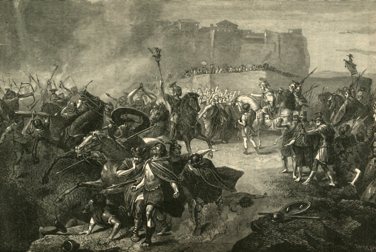 Belisariuksen tulo Roomaan, 536 jKr, 1890. tekijältä Unbekannt