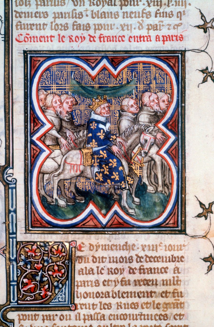 Johannes II:n saapuminen Pariisiin, heinäkuu 1360, 1375-1379 tekijältä Unbekannt