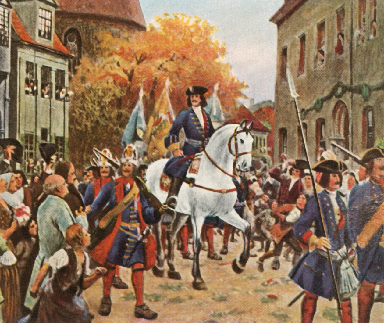 Prinssi Leopold I:n saapuminen Dessauhun Espanjan perintösodan jälkeen, 1712, 1936. tekijältä Unbekannt