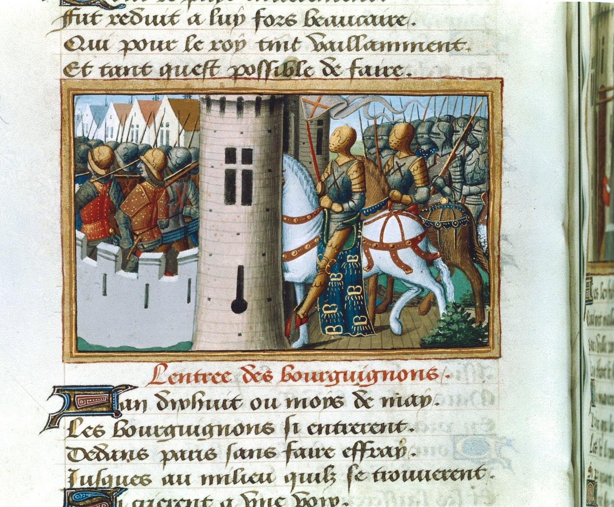 Burgundialaisten tulo Pariisiin, 14. toukokuuta 1418, c1484 tekijältä Unbekannt