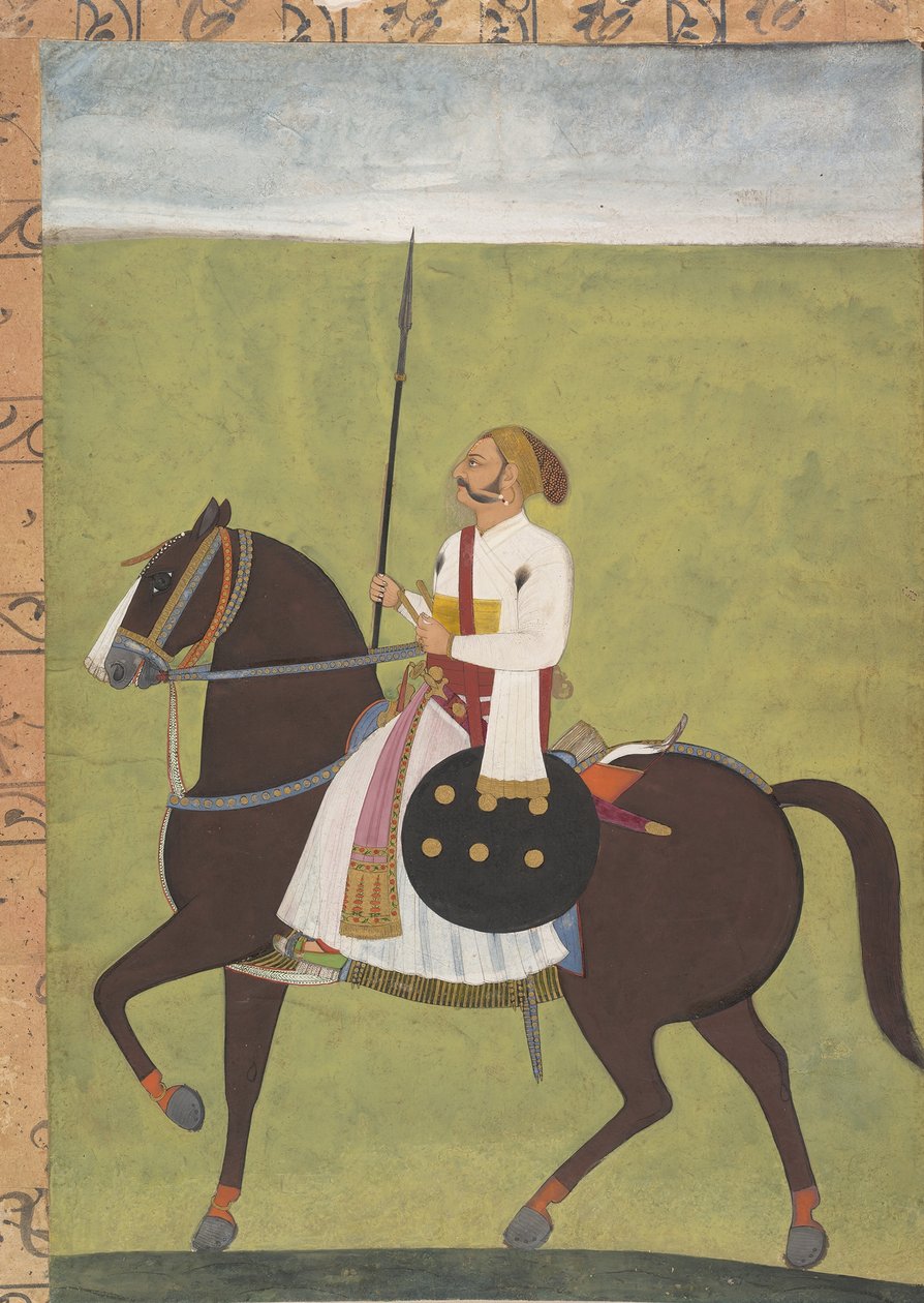 Aatelismiehen ratsastusmuotokuva, n. 1710-20. tekijältä Unbekannt