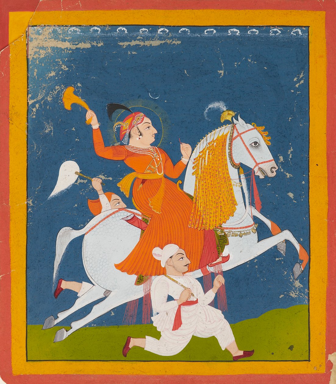 Ratsastusmuotokuva Maharana Bhim Singh of Mewarista, vuodelta 1785 tekijältä Unbekannt