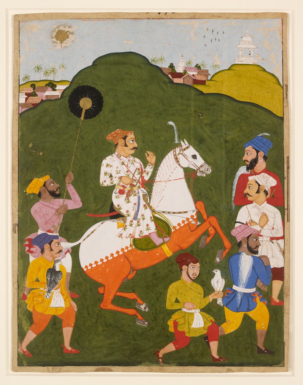 Mewarin Maharana Raj Singh I:n ratsastusmuotokuva, 1670 tekijältä Unbekannt