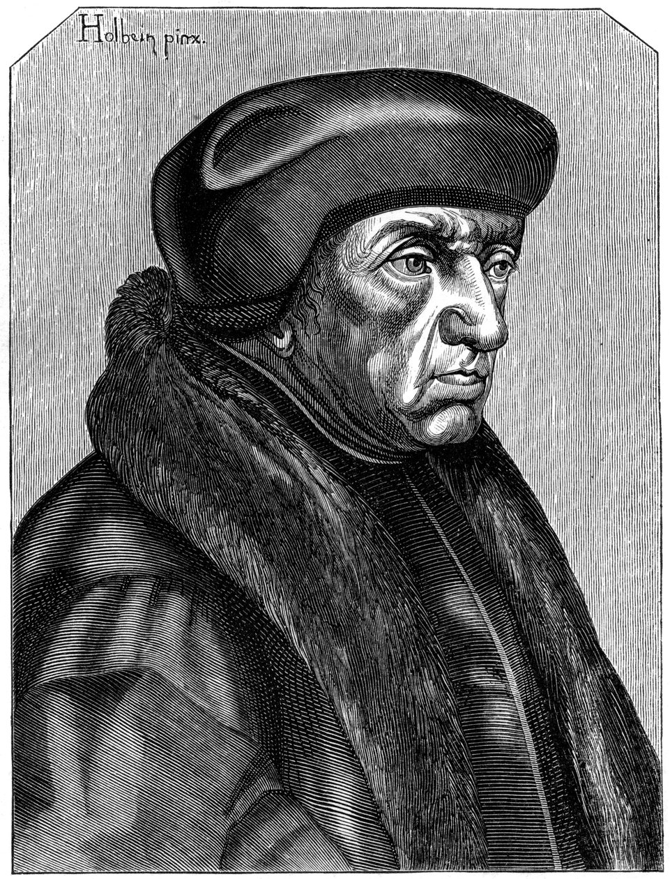 Erasmus 1469-1536, hollantilainen humanisti ja teologi, 1500-luku 1849 tekijältä Unbekannt