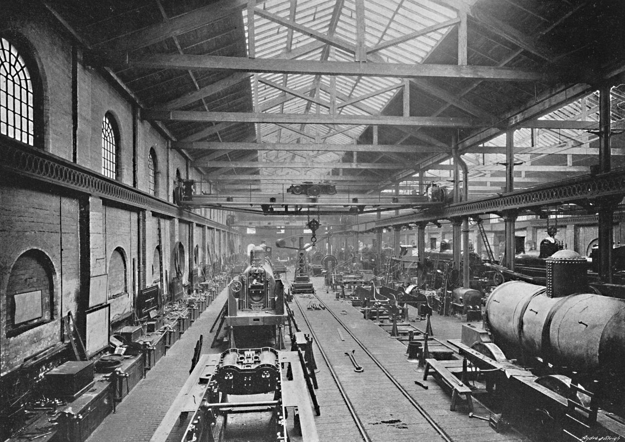 Pystytysliike, Lontoo ja North-Western Railway Works, Crewe, c1896 tekijältä Unbekannt
