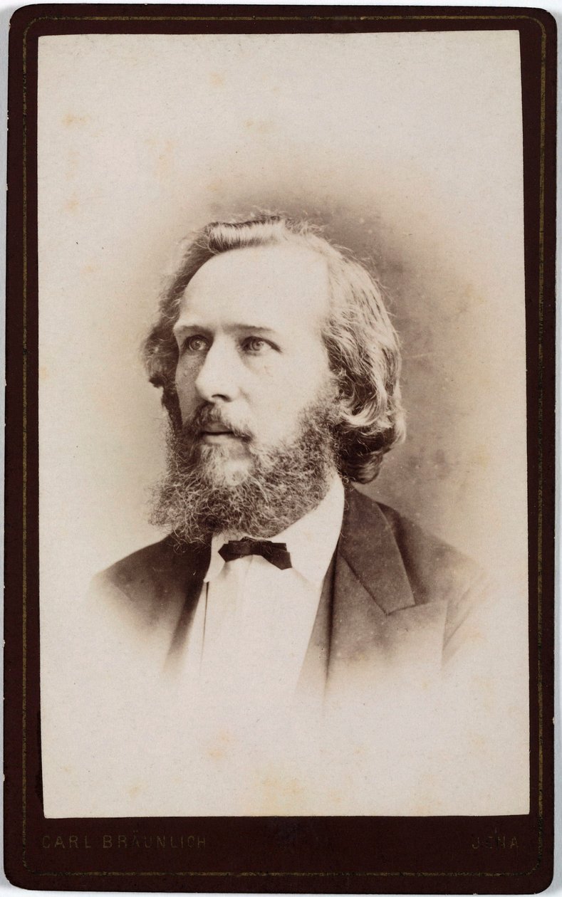 Ernst Haeckel, saksalainen luonnontieteilijä, n. 1860-luku tekijältä Unbekannt