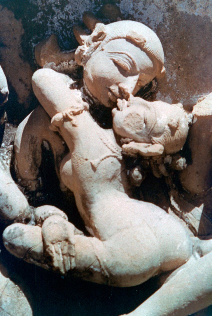 Erotic Sculpture, Khajuraho, Intia. c950-1050. 20. vuosisata tekijältä Unbekannt