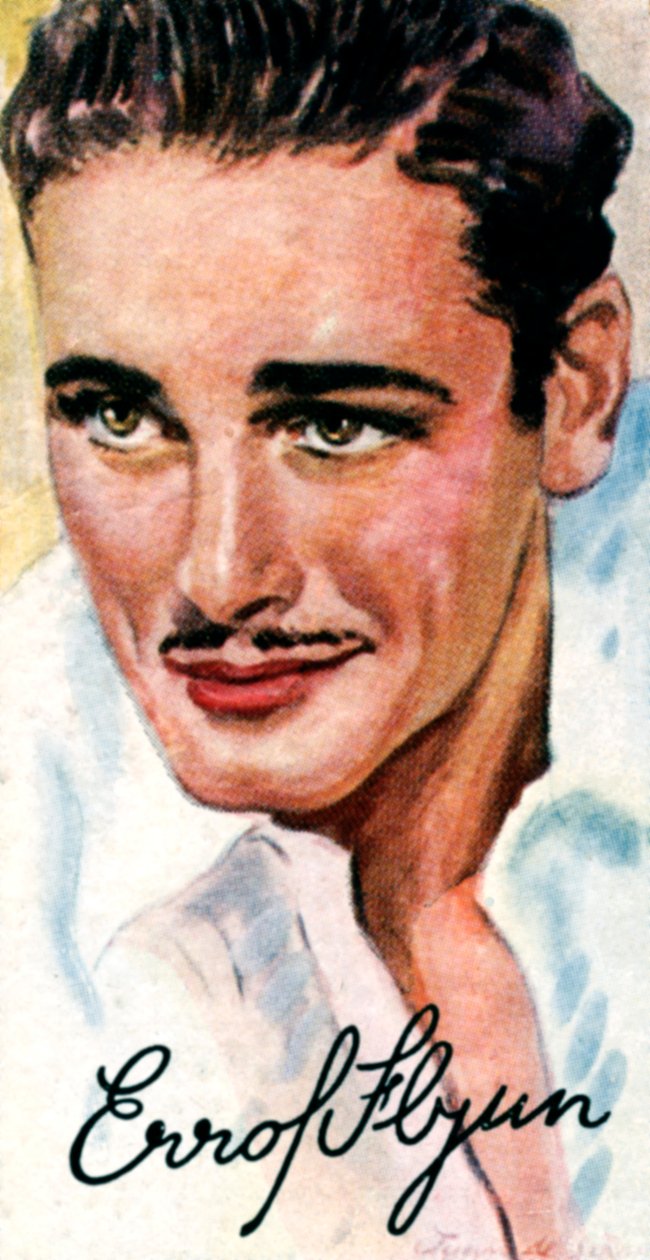 Errol Leslie Thomson Flynn, 1909-1959, australialainen elokuvanäyttelijä, 1900-luku tekijältä Unbekannt