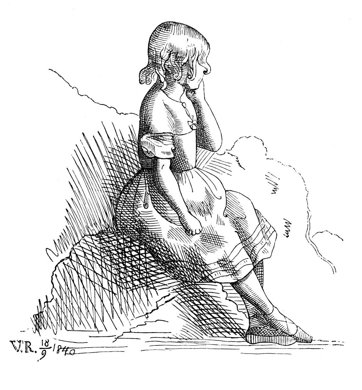 Kuningatar Victorian etsaus, 1840, 1900 tekijältä Unbekannt