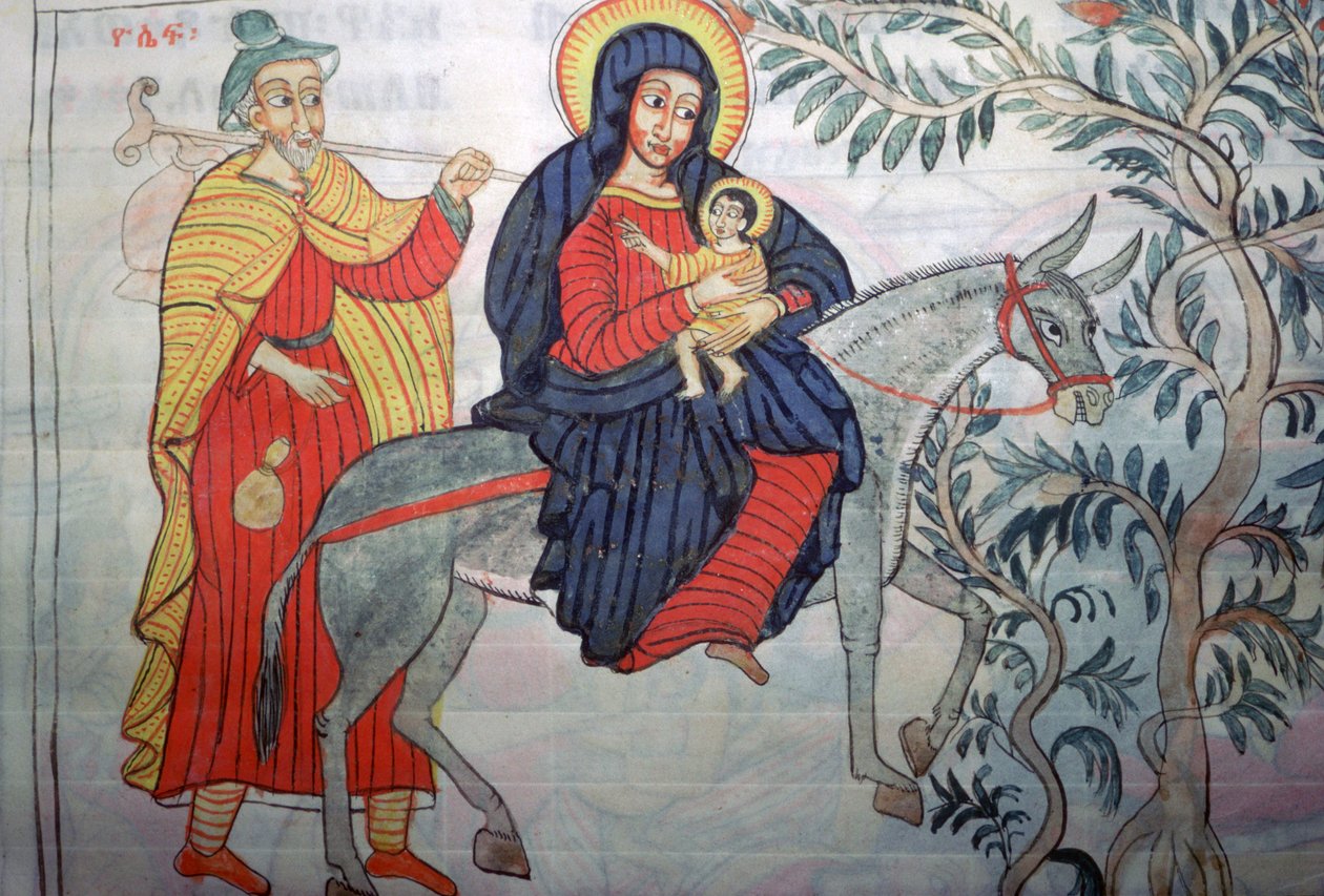 Etiopialainen kuva lennosta Egyptiin, 1664 tekijältä Unbekannt
