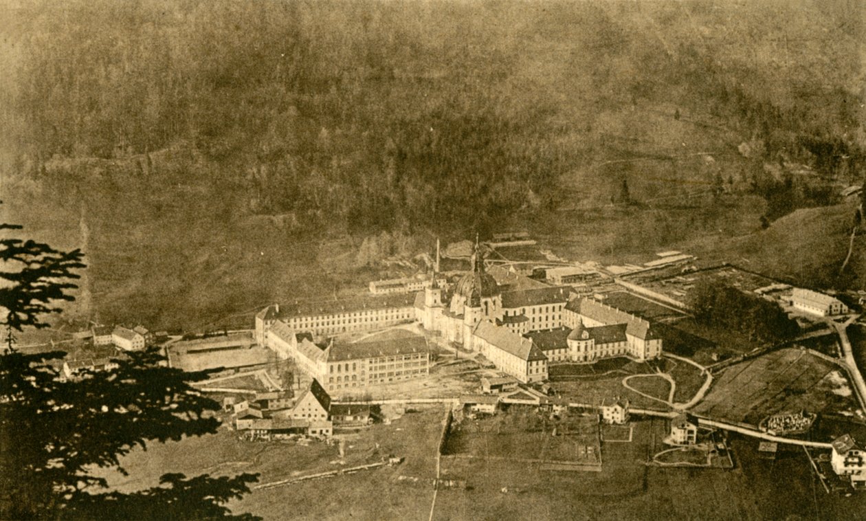 Ettalin luostari pohjoisrinteeltä, Baijeri, Saksa, vuodelta 1922. tekijältä Unbekannt