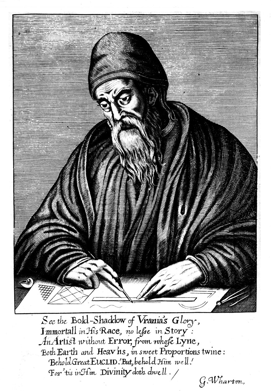 Euclid, antiikin kreikkalainen matemaatikko, 1661 tekijältä Unbekannt