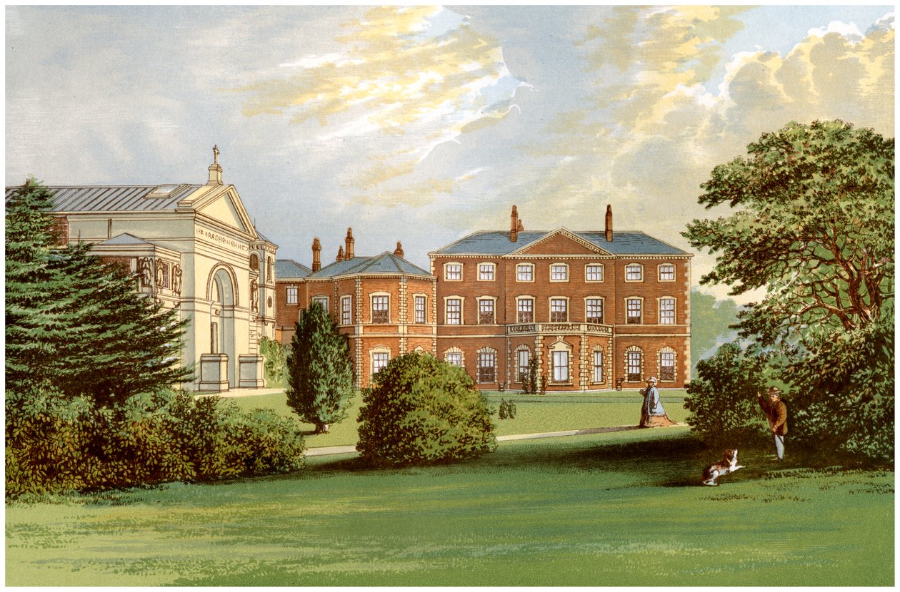 Everingham Park, Yorkshire, Lord Herriesin koti, vuodelta 1880 tekijältä Unbekannt