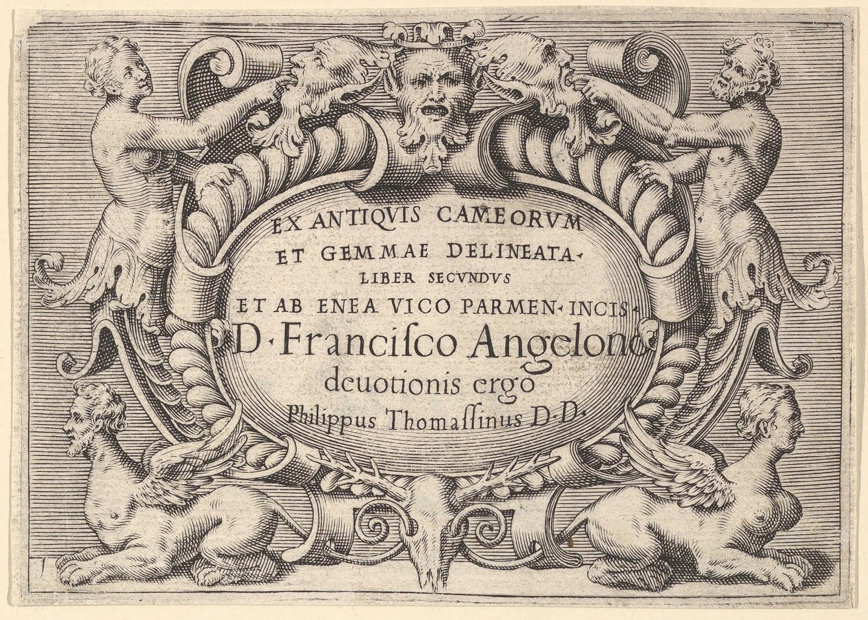 The Book of the Ancients of Cameorum and Gemma Delineated by Enea Vic..., julkaistu n. 1599-1622. tekijältä Unbekannt