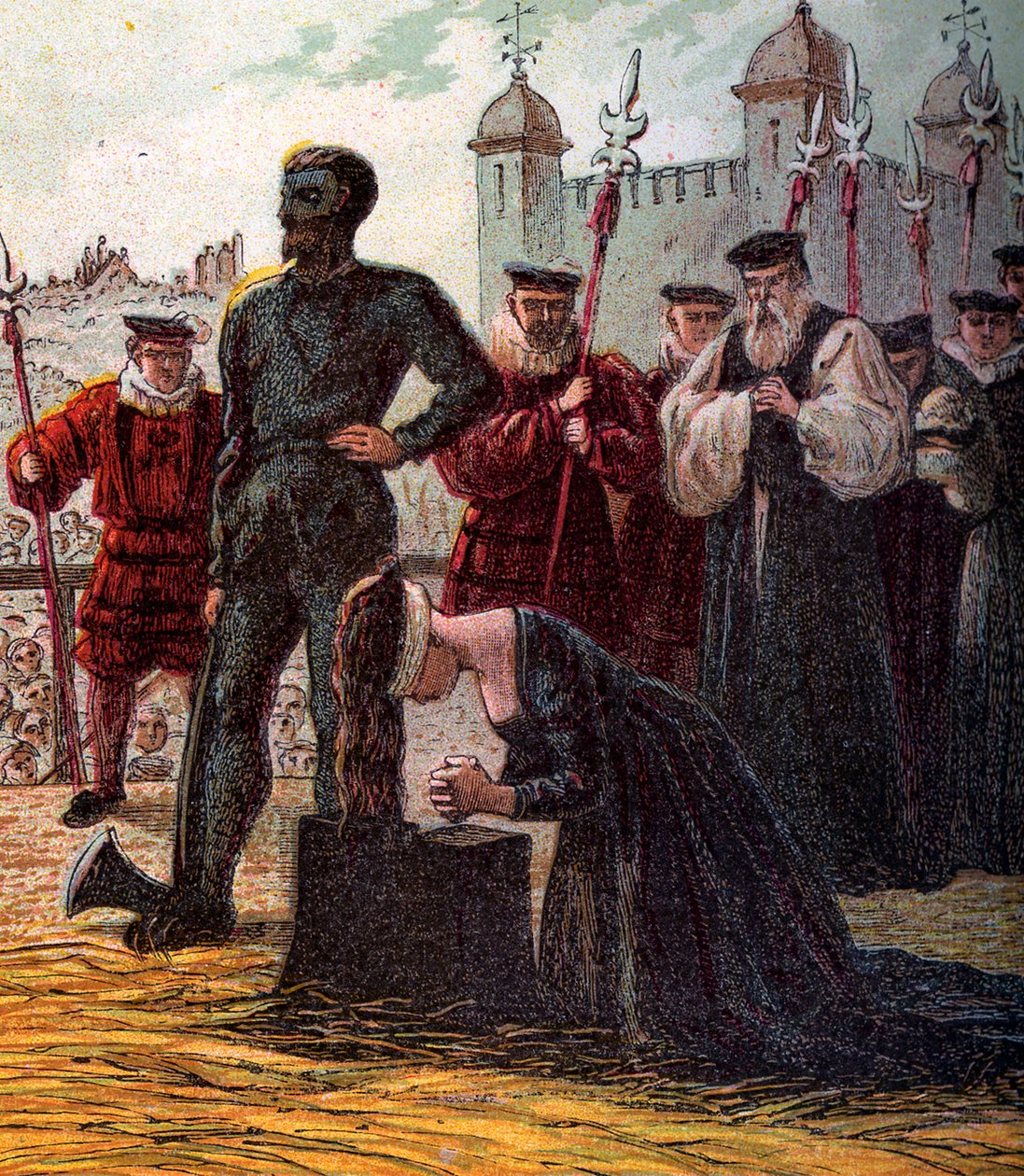Lady Jane Greyn teloitus, 1554, n. 1850 tekijältä Unbekannt