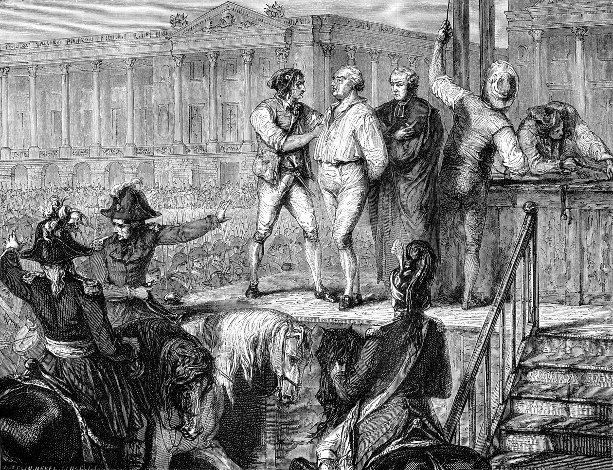 Ranskalaisen Ludvig XVI:n teloitus Pariisissa 21. tammikuuta 1793 1882-1884 tekijältä Unbekannt