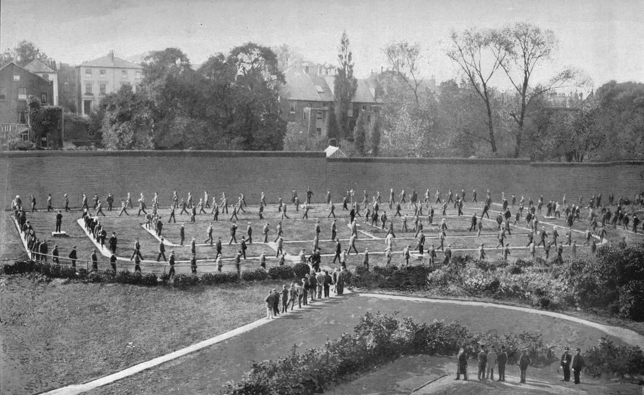 Harjoituspiha Hollowayn vankilassa Lontoossa, c1901 1901 tekijältä Unbekannt