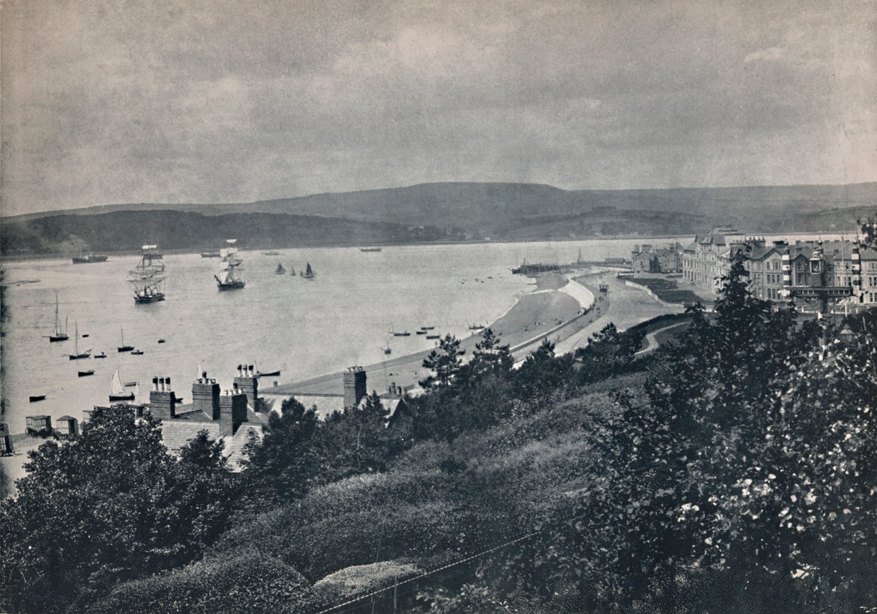 Exmouth - Näkymä, jossa näkyy ranta ja vastakkainen ranta, 1895 tekijältä Unbekannt